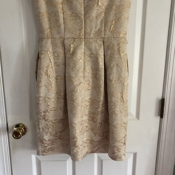 Eliza J Gold Jacquard Cocktail Dress - Picture 6 of 9